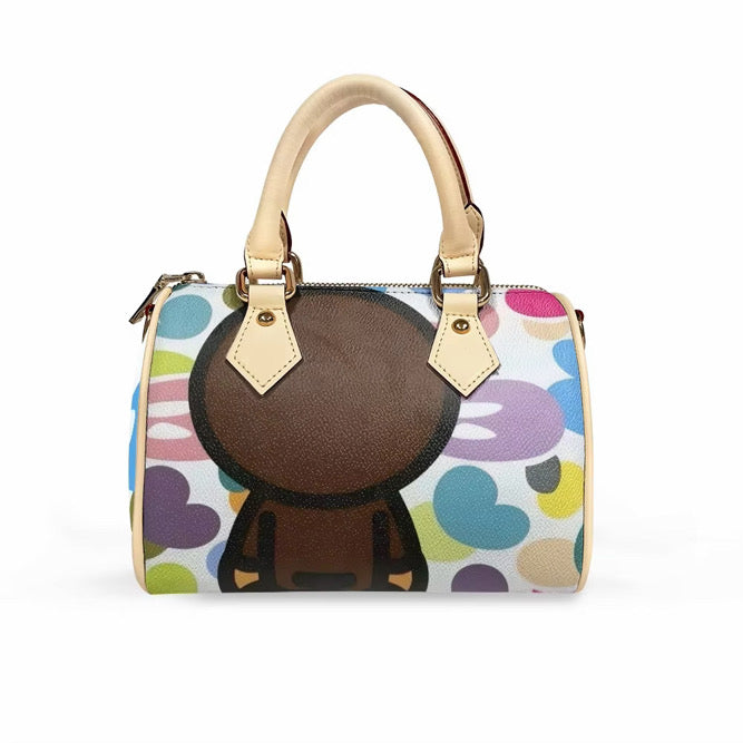 colorful monkey camo bag