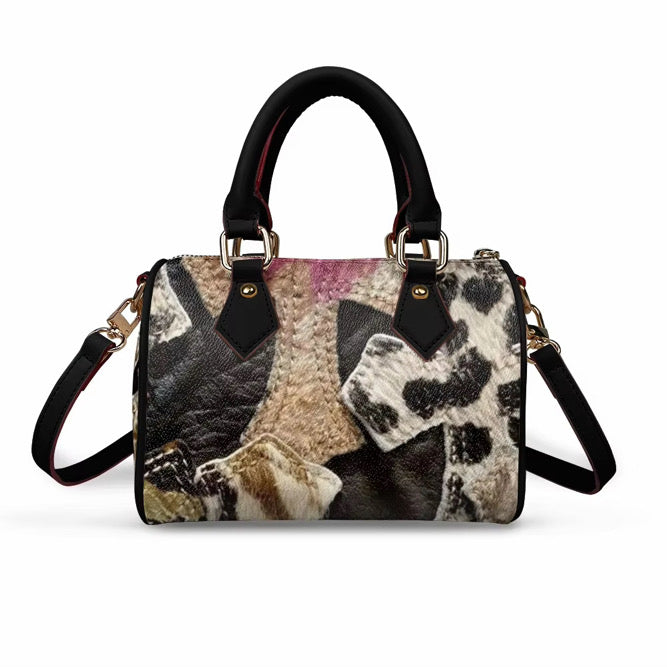 animal print cross bag